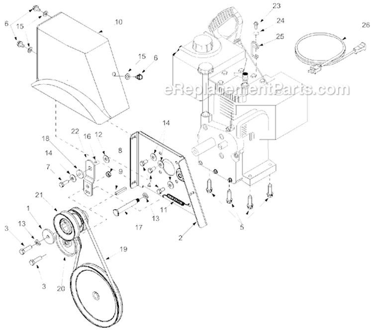 Page B Diagram and Parts List for 31AE993J401 2002 Yard Man Snow Blower